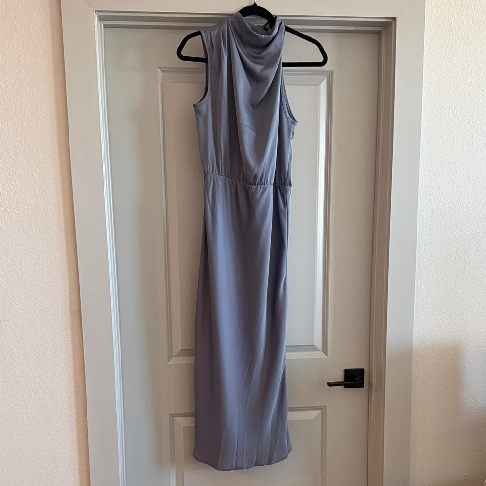 Sleek Sleeveless Maxi Dress in Light Blue/Gray NWT. $45 Size Small